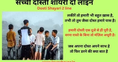 Dosti Shayari 2 line - सच्ची दोस्ती शायरी दो लाइन | www.loveshayar.in