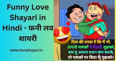Funny Love Shayari - फनी लव शायरी | www.loveshayar.in