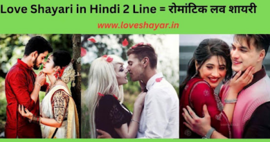 Love Shayari in Hindi 2 Line - रोमांटिक लव शायरी हिंदी में | www.loveshayar.in