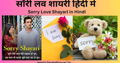Sorry Love Shayari in Hindi - सॉरी लव शायरी हिंदी में | www.loveshayar.in
